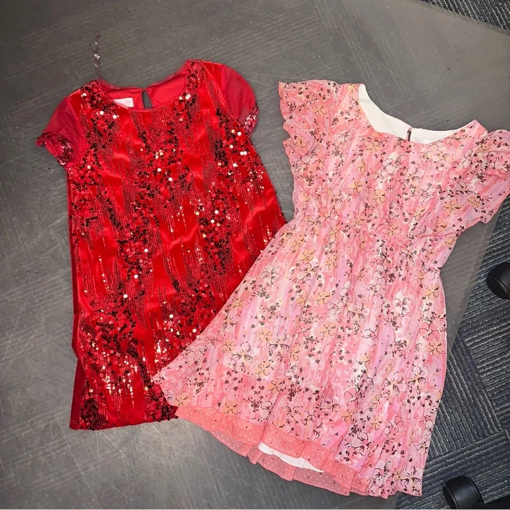 Justice Pink and White Floral Garment